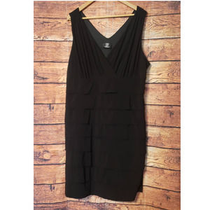 Studio 1940 Sleeveless Tiered Black Dress